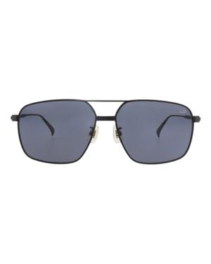 dunhill Aviator-Frame Titanium Sunglasses - Blue