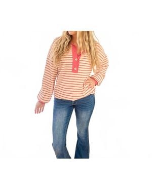 Lovely Melody Emily Stripe Top - Blue