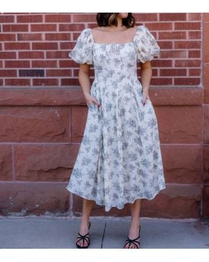 AUREUM Callie Floral Pleated Midi Dress - Multicolor