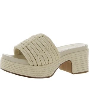 Vince Margo Cord Open Toe Slip On Platform Sandals - Natural