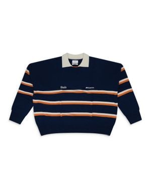 Rhude Striped Polo - Blue