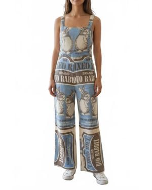 Evergreen Guardian Imports Wide Leg Jumpsuit Overall - Multicolor