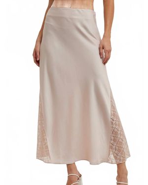 Bluivy Stella Lace Midi Skirt - Brown