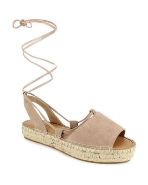 Splendid Meredith Gladiator Open Toe Espadrilles - Metallic