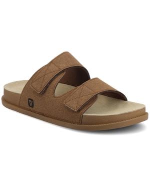 Vance Co. Vance Orlando Comfort Adjustable Strap Slide-In Sandal - Brown