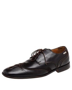 Versace Leather Lace Up Derby - Black