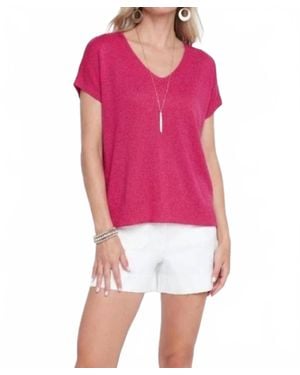 Renuar Harbor Breeze Knit Top - Red