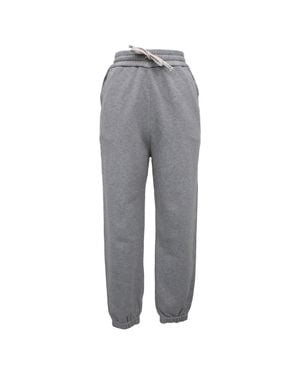 Miu Miu Embroidered Logo Track Pants - Gray