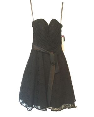 Mori Lee All Over Lace Cocktail Dress - Gray