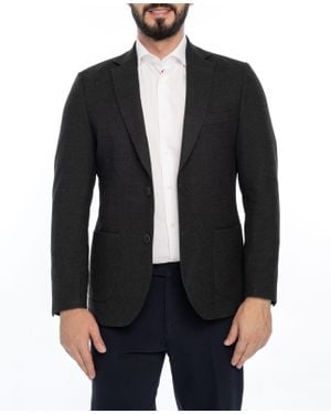 VELLAPAIS Morris Regular Fit Solid Sport Coat - Black