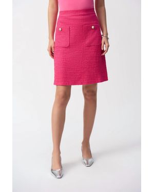 Joseph Ribkoff A-Line Woven Skirt - Red