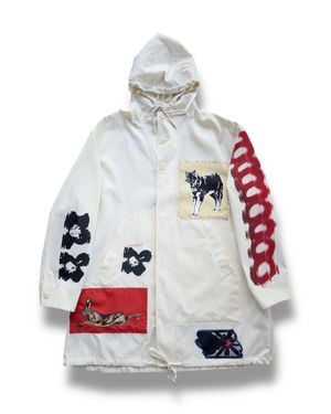 Marni Mixed Media Taffeta Parka Jacket - Gray