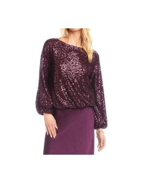 Karen Kane Baila Blouson Top - Purple