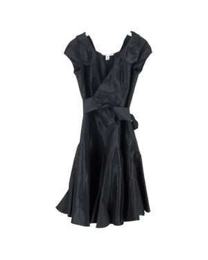 Diane von Furstenberg Taffeta Sue Park Wrap Dress - Black