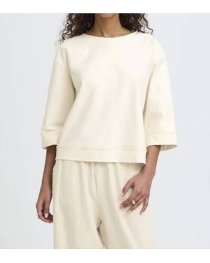 Ichi Kate Denim Sweater - Natural