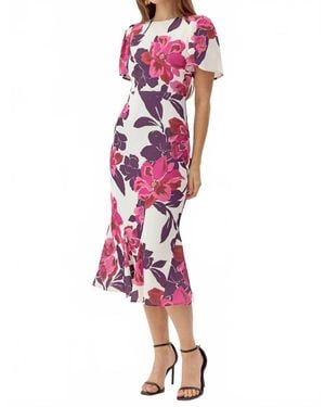 Adelyn Rae Aubria Midi Dress - Red