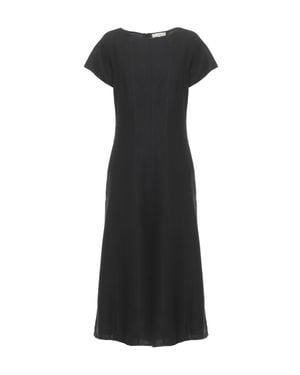 Antonelli Flowing Maxi Dress With Subtle Vertical Seam Detailing - Black