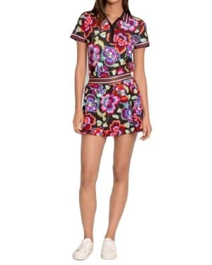 Johnny Was Calanthe Tennis Skirt - Red