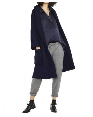 HATCH Chunky Wool Cardigan - Blue