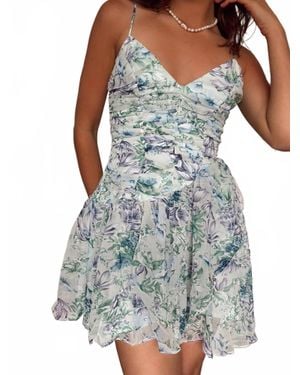 One And Only Collective Mika Floral Mini Dress - Multicolor