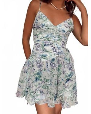 One And Only Collective Mika Floral Mini Dress - Multicolor