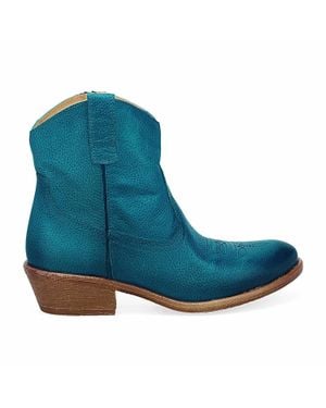 Miz Mooz Carlitos Cowboy Ankle Boot - Blue