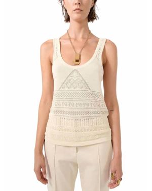 Barbara Bui Open Knit Tank Top - White
