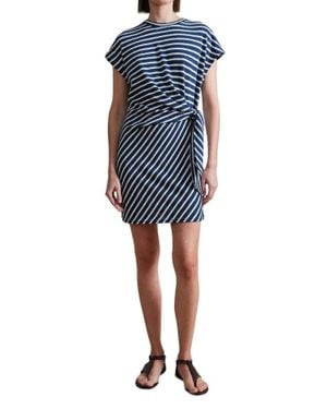 Apiece Apart Nina Cinched Mini Dress - Blue