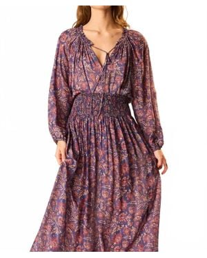Natalie Martin Ashley V Neck Long Sleeve Top - Purple