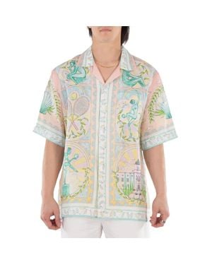 CASABLANCA Vase Linen Shirt - Green
