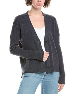 RAFFI Relaxed Cashmere Cardigan - Blue