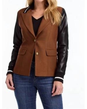 Fdj Mixed Media Blazer - Blue