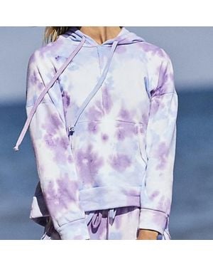 Free People Movement Work It Out Hoodie Womenspurple Tie-Dye Pullover Gbo91 - Blue