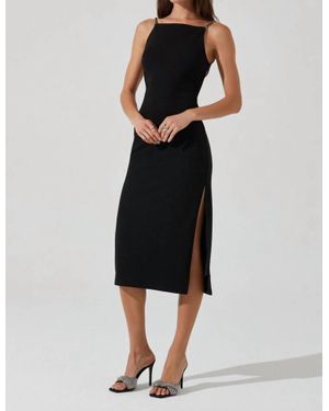 knee length dresses for ladies ASTR The Label Trisha Sleeveless Square Neck Midi Dress