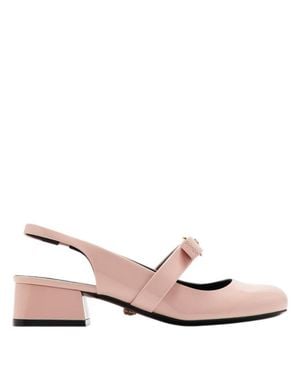 Versace Gianni Ribbon Patent 35 Slingback Pumps - Pink