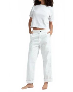 ASKK NY Chino Low Slung Relaxed Pant - White