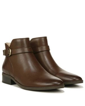 Naturalizer Rosaline Booties Dark Leather Ankle Boots Lion311 - Brown