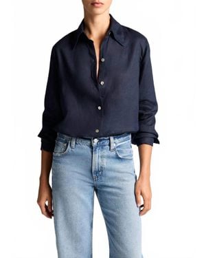 Vince Relaxed Button Down Shirt - Blue
