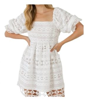 2.7 August Apparel Puff Pastry Dress - White