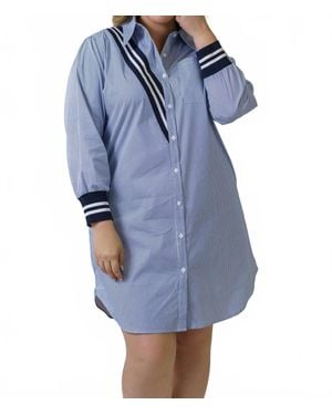 Joh Wenna Shirt Tunic Mini Dress - Blue