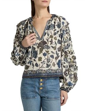Ulla Johnson Azrou Long Sleeve Blouse - White