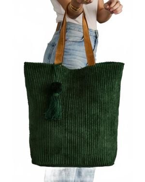 Panache Apparel Corduroy Tote - Green