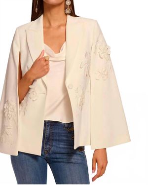Ramy Brook Rosalinda Embellished Cape - Natural