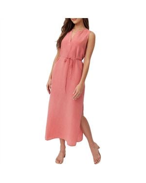 Bella Dahl Sleeveless Belted Maxi Dress - Pink