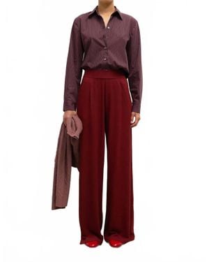 Leset Lauren Pleated Pocket Pant - Red