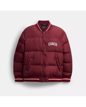COACH Varsity Down Jacket - Red