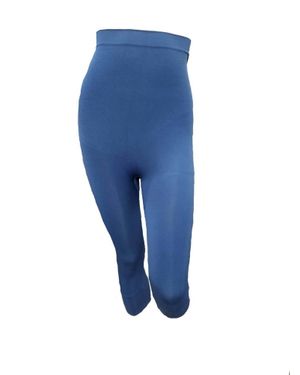RHONDA SHEAR Seamless High Waist Capri Legging - Blue