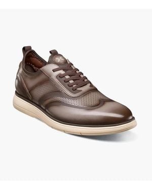 Stacy Adams Edgewood 25690-260 Sneakers Taupe Wingtip Shoes Htat1180 - Brown