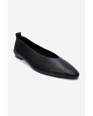 Forever & Always Shoes Jenas Leather Ballet Flat - Black
