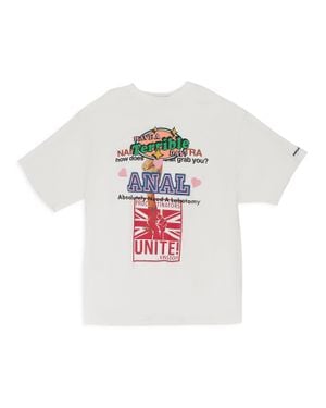 PROJECT G/R Washed Mixed Printed Vintage T-Shirt in Black for Men